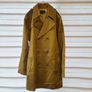 ★送料520円★ユナイテッドアローズUNITED ARROWS★ブルーレーベルBLUE LABEL★トレンチコート★ダブルジャケット★カーキ★サイズL 綿100%