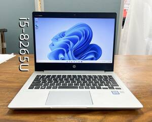 第8世代・HP ProBook 430 G6・Core i5-8265U・メモリ4GB・SSD128GB・カメラ・Type-C・HDMI・Windows 11 Pro・Office 2021・[B28]