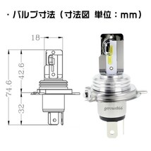 アドレスV125G k7 (スズキ) H4 LEDヘッドライト バルブ バイク用 ファンレス 1灯分_画像4