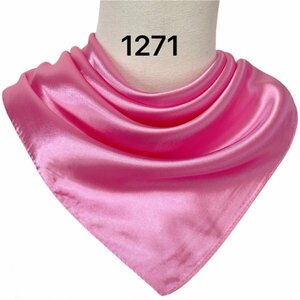 スカーフ シルク調 正方形 紫外線対策 首の日焼け対策 UV 対策 60×60cm コンパクト ストール プレゼント 純色1
