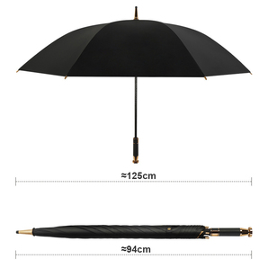 125cm 長傘 自動オープン 高級感 MINI プリントロゴ ゴールドゴムコーティング 晴雨兼用 収納バッグ付 車用傘 ゴルフ傘の画像2