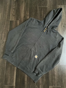 USED carhartt かーハート フルジップパーカ ブラック L 80s 90s 00s USA VINTAGE vintage ヴィンテージ ビンテージ アメリカ ボロ