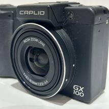 【AMT-10141】RICOH CAPLIO リコー キャプリオ GX100 ZOOM デジタルカメラ デジカメ コンパクト レンズキャップ ブラック ジャンク_画像3