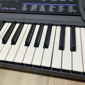 【AMT-9857】ASIO カシオ 電子キーボード CTK-80 電子ピアノ 鍵盤楽器 49鍵盤 電子ピアノ ブラック 100リズム 音楽 楽器 ジャンク品の画像8