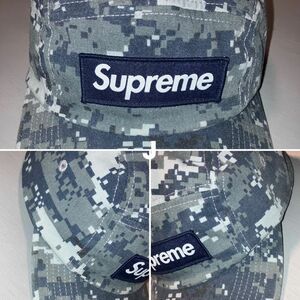 Supreme - NYCO Twill Camp Cap NAVY 迷彩　希少　キャンプキャップ　ハット　帽子　スナップバック