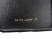 ■美品■ DOLCE＆GABBANA ドルチェ&ガッバーナ iPhone X/XS 対応 アイフォンケース スマホケースブラック系×ゴールド系 BE9721_画像3