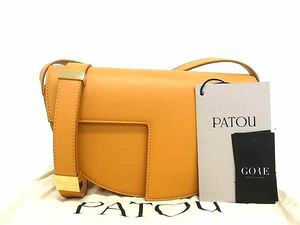 ■極美品■ PATOU パトゥ レザー クロスボディ ショルダーバッグ レディース ブラウン系 AV7473