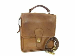 1円 COACH コーチ 0479 040 オールドコーチ ヴィンテージ USA アメリカ製 レザー 2WAY ハンドバッグ ショルダー ブラウン系 BG7184