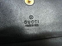 1円 GUCCI グッチ 466492 2067 GGマーモント レザー キルティング 二つ折り 財布 ウォレット 札入れ レディース ブラック系 AX1982_画像6