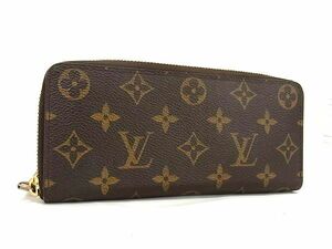 1円 ■美品■ LOUIS VUITTON ルイヴィトン M61298 ポルトフォイユ クレマンス モノグラム 長財布 小銭入れ ウォレット ブラウン系 AX3782