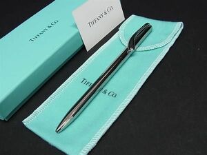 1円 ■美品■ TIFFANY＆Co ティファニー エルサペレッティ ティアドロップ SV925 ツイスト式 ボールペン 文房具 シルバー系 AS7470