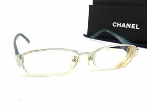 1円 CHANEL シャネル 2135TA c.391 53□17 135 ココマーク 度入り メガネ 眼鏡 めがね メンズ レディース ブルー系 AX0525