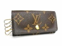 1円 ■美品■ LOUIS VUITTON ルイヴィトン M62631 モノグラム ミュルティクレ4 4連 キーケース 鍵入れ ブラウン系 AX4288_画像1