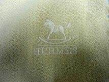 1円 ■極美品■ HERMES エルメス カシミヤ100% フリンジ マフラー ストール ショール レディース メンズ ベージュ系 AS3768_画像4