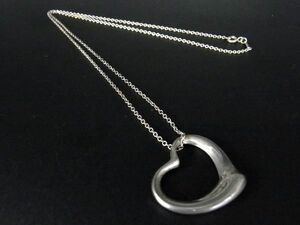 1円 TIFFANY＆Co ティファニー エルサペレッティ オープンハート SV925 ネックレス ペンダント アクセサリー シルバー系 AU5495