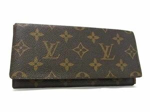 1円 LOUIS VUITTON ルイヴィトン M61820 モノグラム ポルトサークルバイフォールド 二つ折り 長財布 ウォレット 札入れ ブラウン系 AV8557