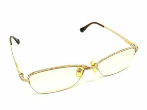 1円 ■美品■ Ray-Ban レイバン×AU エーユー コラボ チタン×K18 18金 サングラス メガネ 眼鏡 メンズ レディース ゴールド系 AS4538