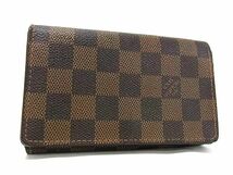 1円 ■美品■ LOUIS VUITTON ルイヴィトン N61730 ダミエ ポルトモネ ビエ トレゾール 二つ折り 財布 ウォレット ブラウン系 AX4312_画像1