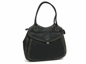 1円 ■極美品■ PRADA プラダ レザー ハンドバッグ トート ショルダーバッグ 肩掛け レディース ブラック系 BG7609