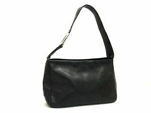 1円 ■美品■ PRADA プラダ レザー ワンハンドル ハンドバッグ ショルダー 肩掛け レディース ブラック系 BG7151