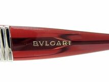 1円 ■美品■ BVLGARI ブルガリ 8062 5091/3C サングラス メガネ 眼鏡 レディース メンズ ボルドー系 AW3342_画像3