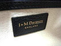 1円 ■極美品■ J&M DAVIDSON ジェイアンドエムデヴィッドソン ハラコ×レザー レオパード柄 ハンドバッグ ブラック系 AV7322_画像6