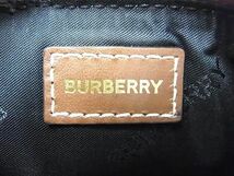 1円 ■美品■ BURBERRY バーバリー ノバチェック PVC×レザー カードケース パスケース 定期入れ レディース ブラウン系 BJ0880_画像4