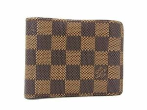 1円 ■新品同様■ LOUIS VUITTON ヴィトン N60895 ダミエ ポルトフォイユ ミュルティプル 100周年記念 二つ折り 財布 ウォレット AV8116