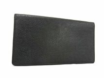 1円 ■極美品■ LOUIS VUITTON ルイヴィトン M30392 タイガ ポルトバルール カルトクレディ 二つ折り 長財布 ウォレット ブラック系 AV7794_画像1