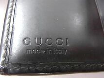 1円 GUCCI グッチ レザー 二つ折り 財布 ウォレット 札入れ 小銭入れ カード入れ レディース メンズ ブラウン系 AZ0979_画像6