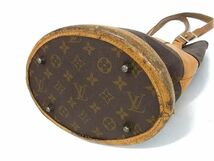 1円 LOUIS VUITTON ルイヴィトン T42238 モノグラム バケットPM USA アメリカ製 バケツ型 トートバッグ ショルダー ブラウン系 CD1716_画像4