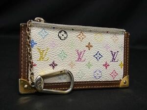 1円 LOUIS VUITTON ルイヴィトン M92655 モノグラムマルチカラー ポシェットクレ コインケース 小銭入れ レディース アイボリー系 AV8086