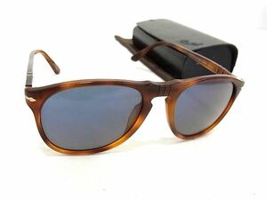 1円 ■美品■ Persol ペルソール 9649-S 96/56 サングラス メガネ 眼鏡 レディース メンズ ブラウン系 AV9732