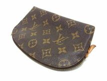 1円 LOUIS VUITTON ルイヴィトン M47515 モノグラム ポシェット コスメティック マルチケース ポーチ ブラウン系 AX4240_画像2