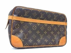 1円 ■美品■ LOUIS VUITTON ルイヴィトン M51845 モノグラム コンビエーニュ28 セカンドバッグ クラッチ マルチケース ブラウン系 DA8158