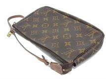 1円 LOUIS VUITTON ルイヴィトン M51980 モノグラム ポシェット アクセソワール アクセサリーポーチ マルチケース ブラウン系 DA8162_画像3