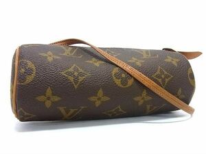 1円 ■美品■ LOUIS VUITTON ルイヴィトン モノグラム パピヨン用ポーチ タロンジップ USA マルチケース レディース ブラウン系 BG8250