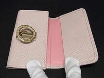 1円 ■美品■ BVLGARI ブルガリブルガリ レザー 6連 キーケース 鍵入れ レディース ベージュ系 AV9997_画像3