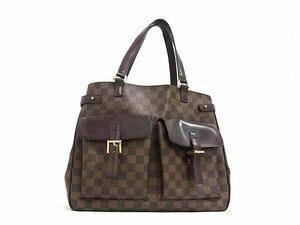 1円 LOUIS VUITTON ルイヴィトン N51128 ダミエ ユゼス トートバッグ ハンドバッグ ショルダー 肩掛け レディース ブラウン系 AX3123