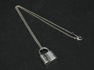 1円 ■美品■ TIFFANY＆Co ティファニー 1837 SV925 カデナ 南京錠 ネックレス ペンダント アクセサリー レディース シルバー系 AV8237