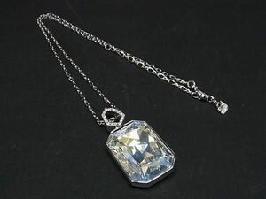 1円 ■美品■ SWAROVSKI スワロフスキー クリスタル ラインストーン ネックレス ペンダント アクセサリー レディース シルバー系 CE0461