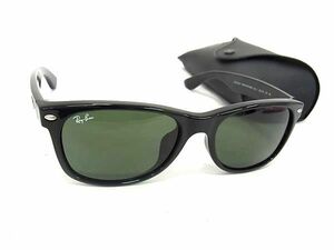 1円 ■美品■ Ray-Ban レイバン RB2132-F NEW WAYFARER 901-L 55□18 140 サングラス メガネ 眼鏡 レディース メンズ ブラック系 FA2088