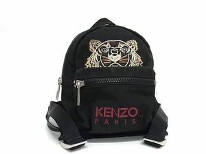 1円 KENZO ケンゾー ナイロン ミニリュックサック バックパック デイパック メンズ レディース ブラック系 BI0955