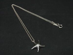 1円 TIFFANY＆Co ティファニー エルサペレッティ スターフィッシュ SV925 ネックレス ペンダント アクセサリー シルバー系 AS7697