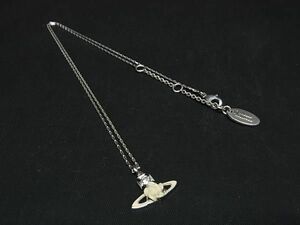 1円 ■美品■ Vivienne Westwood ヴィヴィアンウエストウッド オーブ バラ ネックレス アクセサリー シルバー系 AV9371