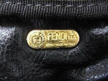 1円 FENDI フェンディ ズッカ柄 ナイロンキャンバス ポーチ マルチケース 小物入れ メンズ レディース ブラウン系 AX4610_画像4