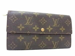 1円 ■美品■ LOUIS VUITTON ヴィトン M61726 モノグラム ポシェット ポルトモネクレディ 二つ折り 長財布 ウォレット ブラウン系 AX5590