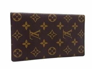 1円 ■美品■ LOUIS VUITTON ルイヴィトン モノグラム 二つ折り 長財布 ウォレット レディース ブラウン系 FA2667