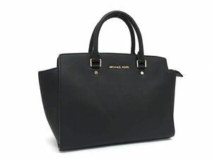 1円 ■美品■ MICHAEL KORS マイケルコース レザー ハンドバッグ トートバッグ レディース ブラック系 FA1615