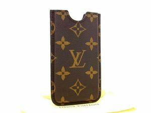 1円 ■新品同様■ LOUIS VUITTON ルイヴィトン M60419 モノグラム iPhone 5対応 アイフォンケース スマホケース ブラウン系 AV8461